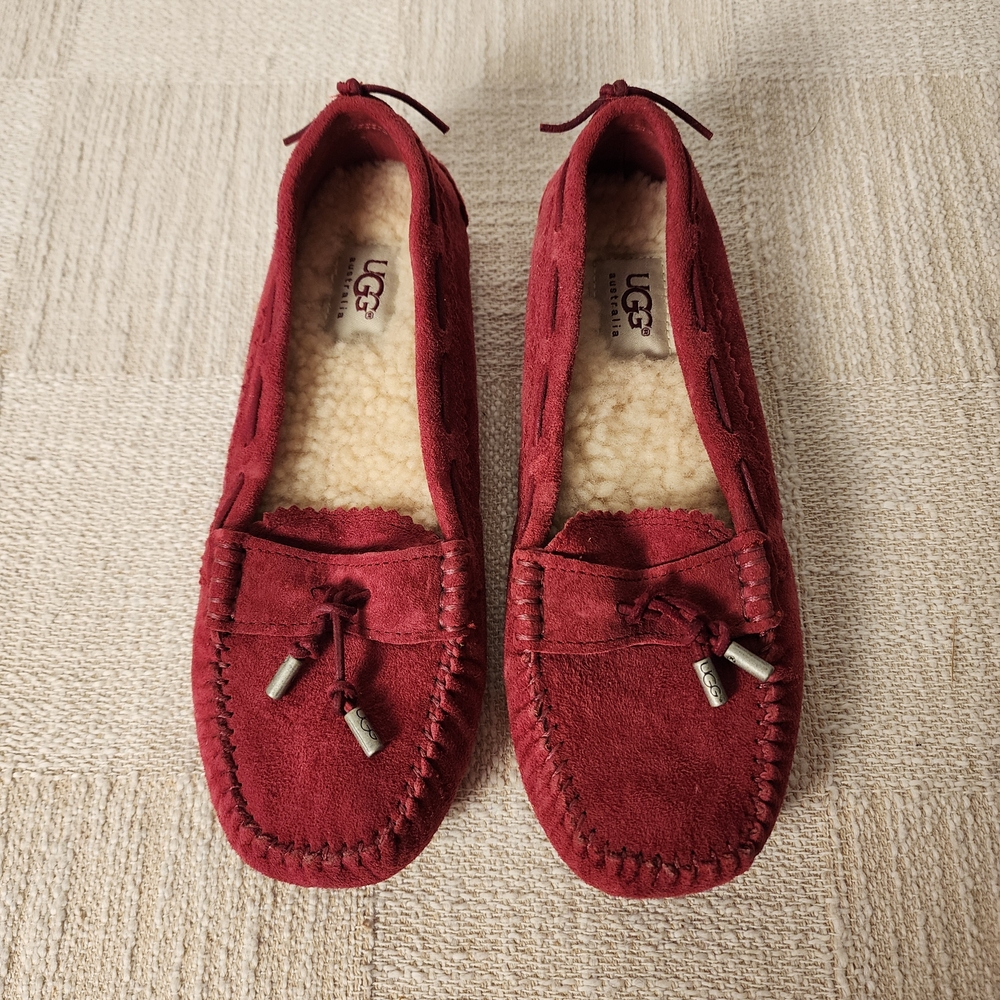 UGG Red Suede Moccasins